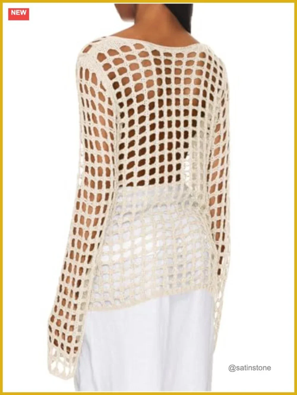 Long Sleeve Crochet Knit Cardigan Swimsuit Coverup Tie Front Beach Outerwear